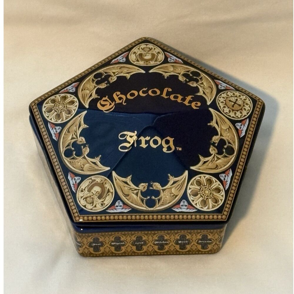 Universal Studios Harry Potter Wizarding World Chocolate Frog Blue Trinket Box